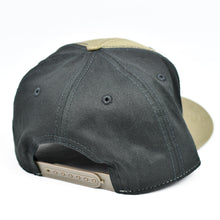 Load image into Gallery viewer, Olive & Black Cotton Twill Slight-Curve Flat-Bill Snap-Back