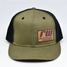Load image into Gallery viewer, Olive & Black Cotton Twill Slight-Curve Flat-Bill Snap-Back