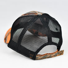 Load image into Gallery viewer, Orange Blaze Camo & Black Semi-Pro Trucker
