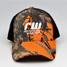 Load image into Gallery viewer, Orange Blaze Camo & Black Semi-Pro Trucker
