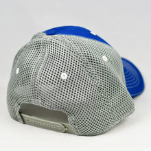 Load image into Gallery viewer, Royal Blue Twill & Grey Air-Mesh Semi-Pro Snap-Back Trucker