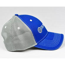 Load image into Gallery viewer, Royal Blue Twill & Grey Air-Mesh Semi-Pro Snap-Back Trucker