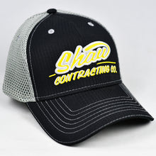 Load image into Gallery viewer, Black Rip-Stop & Grey Air-Mesh Semi-Pro Flex-Fit Trucker