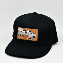 Load image into Gallery viewer, Black Chino Twill Slight-Curve Flat-Bill Snap-Back Trucker