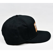 Load image into Gallery viewer, Black Chino Twill Slight-Curve Flat-Bill Snap-Back Trucker