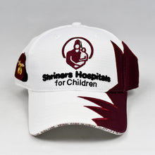 Load image into Gallery viewer, White & Wine Red Chino Twill Sport Design Cap