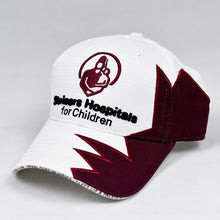 Load image into Gallery viewer, White & Wine Red Chino Twill Sport Design Cap