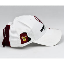 Load image into Gallery viewer, White & Wine Red Chino Twill Sport Design Cap