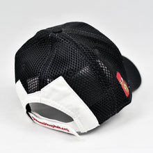 Load image into Gallery viewer, Black Air-Mesh & White Chino Twill Sport Design Cap