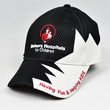 Load image into Gallery viewer, Black Air-Mesh & White Chino Twill Sport Design Cap