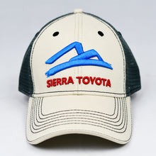 Load image into Gallery viewer, Stone Chino Twill & Charcoal Semi-Pro Buckle-Back Trucker