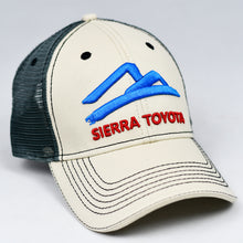 Load image into Gallery viewer, Stone Chino Twill & Charcoal Semi-Pro Buckle-Back Trucker