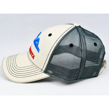 Load image into Gallery viewer, Stone Chino Twill & Charcoal Semi-Pro Buckle-Back Trucker