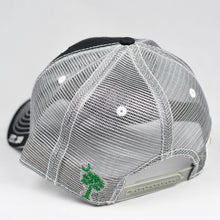 Load image into Gallery viewer, Charcoal Twill & Grey w/ White Trims Semi-Pro Snap-Back Trucker