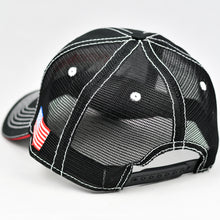 Load image into Gallery viewer, Black Chino Twill w/ Red & White Trims Semi-Pro Trucker