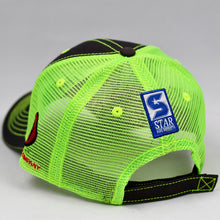Load image into Gallery viewer, Black Twill & Fluorescent Yellow Semi-Pro Trucker