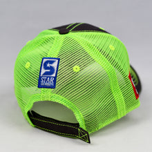 Load image into Gallery viewer, Black Twill & Fluorescent Yellow Semi-Pro Trucker