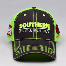 Load image into Gallery viewer, Black Twill & Fluorescent Yellow Semi-Pro Trucker