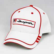 Load image into Gallery viewer, Racing Design White Chino Twill w/ Red Trims Semi-Pro Snap-Back Cap