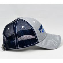 Load image into Gallery viewer, Heather Grey & Navy Semi-Pro Trucker Cap
