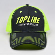 Load image into Gallery viewer, Black Cotton Twill & Fluorescent Yellow Semi-Pro Snap-Back Trucker