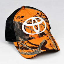Load image into Gallery viewer, Orange Blaze Camo & Black Semi-Pro Trucker
