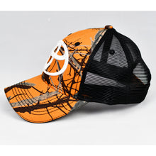 Load image into Gallery viewer, Orange Blaze Camo & Black Semi-Pro Trucker