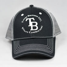 Load image into Gallery viewer, Black Twill & Grey Semi-Pro Snap-Back Trucker