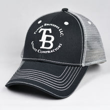 Load image into Gallery viewer, Black Twill & Grey Semi-Pro Snap-Back Trucker