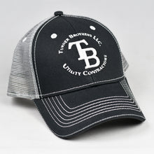Load image into Gallery viewer, Black Twill & Grey Semi-Pro Snap-Back Trucker