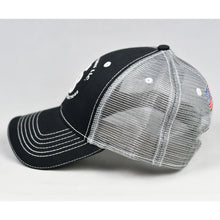 Load image into Gallery viewer, Black Twill & Grey Semi-Pro Snap-Back Trucker