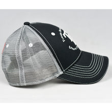 Load image into Gallery viewer, Black Twill & Grey Semi-Pro Snap-Back Trucker