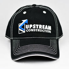 Load image into Gallery viewer, Black Twill w/ White Trims Dad-Cap