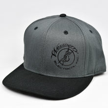 Load image into Gallery viewer, Charcoal & Black Chino Twill Slight-Curve Flat-Bill Snap-Back