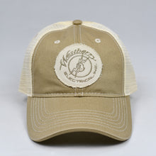 Load image into Gallery viewer, Distressed Khaki Twill & Stone Dad-Cap Trucker