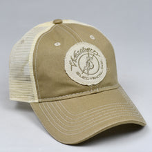 Load image into Gallery viewer, Distressed Khaki Twill & Stone Dad-Cap Trucker