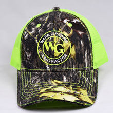 Load image into Gallery viewer, Mossy Oak & Fluorescent Yellow Semi-Pro Trucker