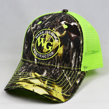 Load image into Gallery viewer, Mossy Oak & Fluorescent Yellow Semi-Pro Trucker