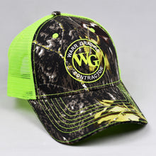 Load image into Gallery viewer, Mossy Oak & Fluorescent Yellow Semi-Pro Trucker