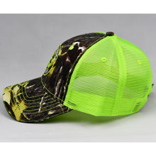 Load image into Gallery viewer, Mossy Oak & Fluorescent Yellow Semi-Pro Trucker