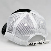Load image into Gallery viewer, Black & White Semi-Pro Snap-Back Trucker