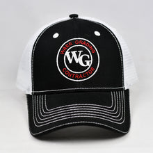 Load image into Gallery viewer, Black & White Semi-Pro Snap-Back Trucker