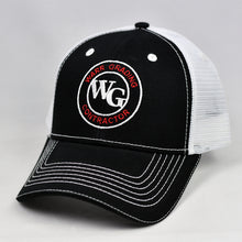Load image into Gallery viewer, Black & White Semi-Pro Snap-Back Trucker