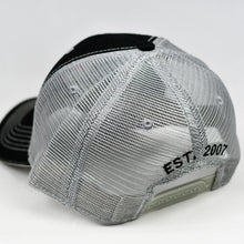 Load image into Gallery viewer, Black & Grey Semi-Pro Snap-Back Trucker