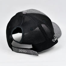 Load image into Gallery viewer, Grey Chambray & Black Air-Mesh Semi-Pro Trucker
