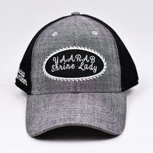 Load image into Gallery viewer, Grey Chambray & Black Air-Mesh Semi-Pro Trucker