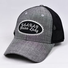 Load image into Gallery viewer, Grey Chambray & Black Air-Mesh Semi-Pro Trucker