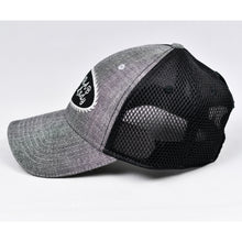 Load image into Gallery viewer, Grey Chambray & Black Air-Mesh Semi-Pro Trucker