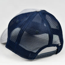 Load image into Gallery viewer, Heather Grey &amp; Navy Semi-Pro Trucker
