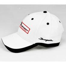 Load image into Gallery viewer, Racing Design 2 White Chino Twill w/ Black Trims Semi-Pro Snap-Back Cap
